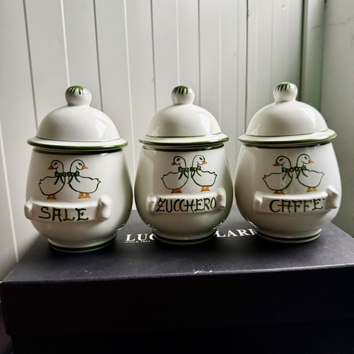 Set contenitori ceramica - 3, con