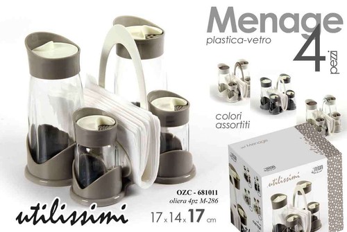 Set menage bottiglietta - set,